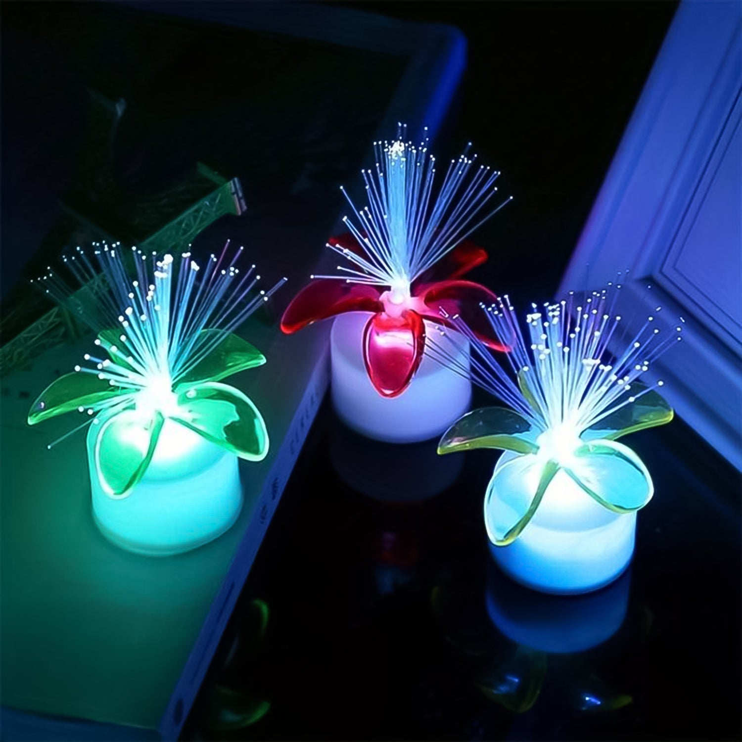 6237 Fiber Optic Light Mini Color Change Led Table Centerpieces  Light Up Candle - Pack Of 12 6237 Fiber Optic Light Mini Color Change Led Table Centerpieces  Light Up Candle - Pack Of 12